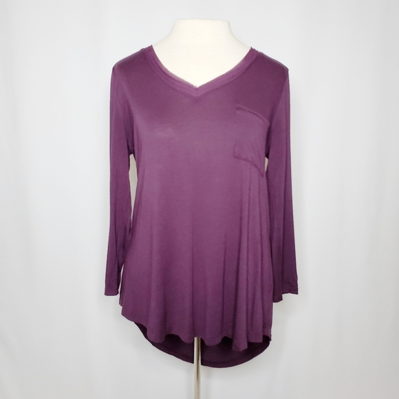 Purple Merona Long Sleeve Pocket Tee - Sz S (EUC) - Picture 1 of 11